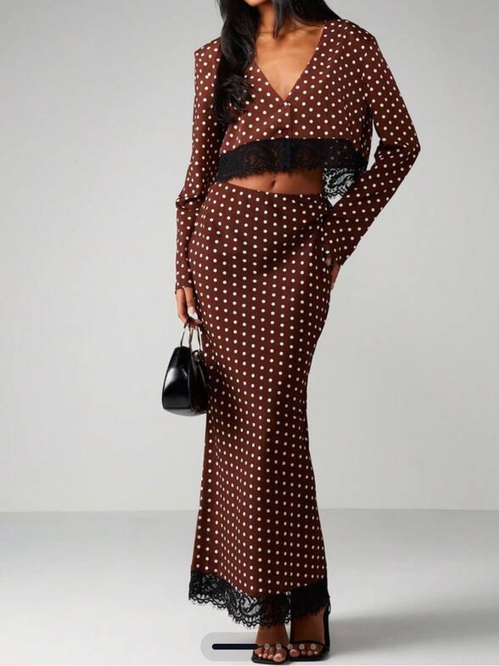 Misguided Polka Dot Skirt Set